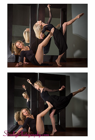 Hil and Dara 2x1 dancing in mirror